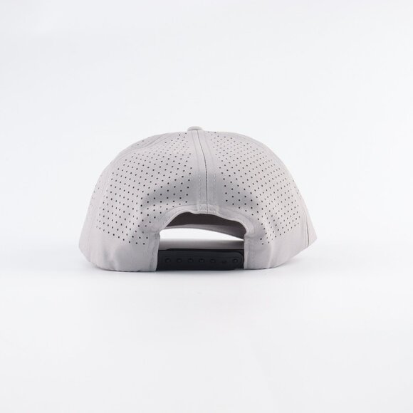 Blank 5 Panel Performance Soft Structured Hats- 12 pack in Color Light Gray - Picture 3 of 6